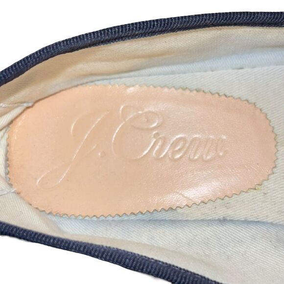 J. Crew Flats Denim Slip On Shoes Venetian Canvas Loafer - Picture 7 of 9